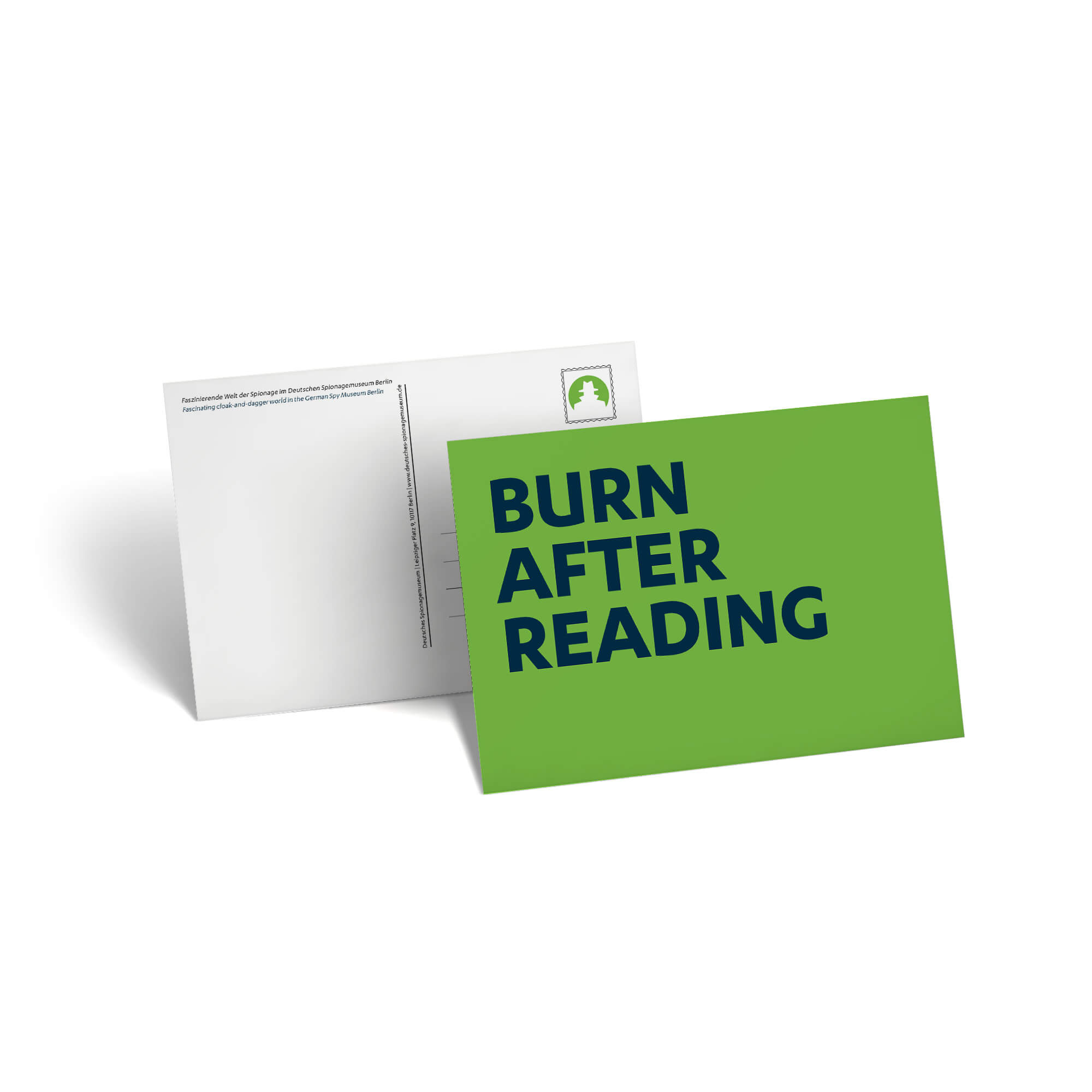 Postcard Burn after Reading