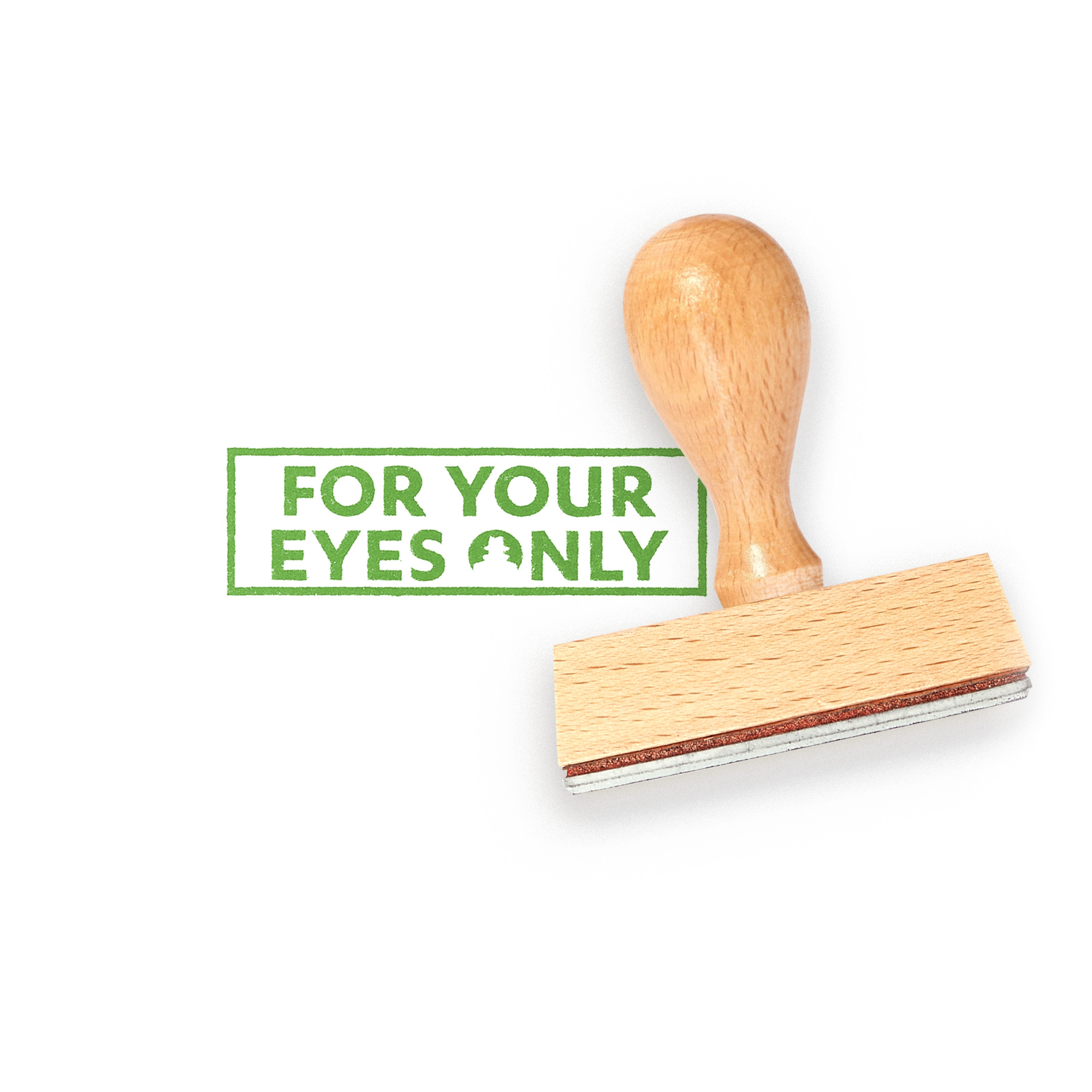 Rubber stamp "Eyes only"