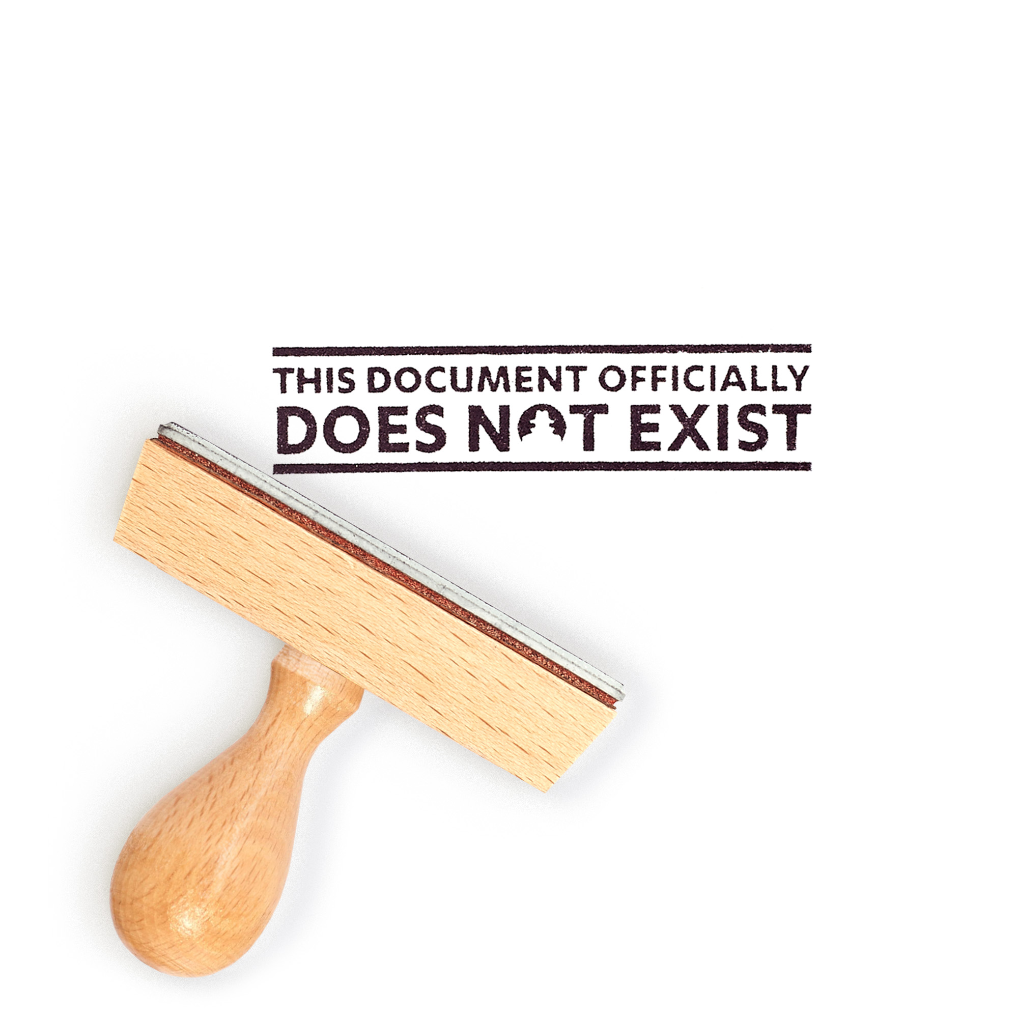 Rubber stamp "not exist"