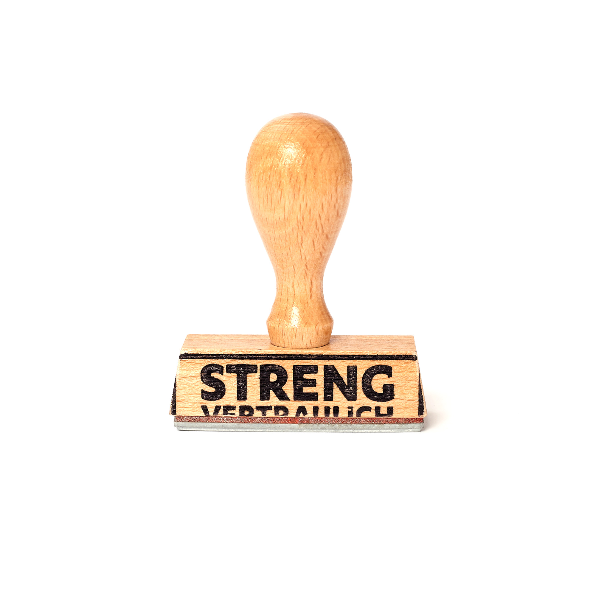 Rubber stamp "Streng vertraulich"