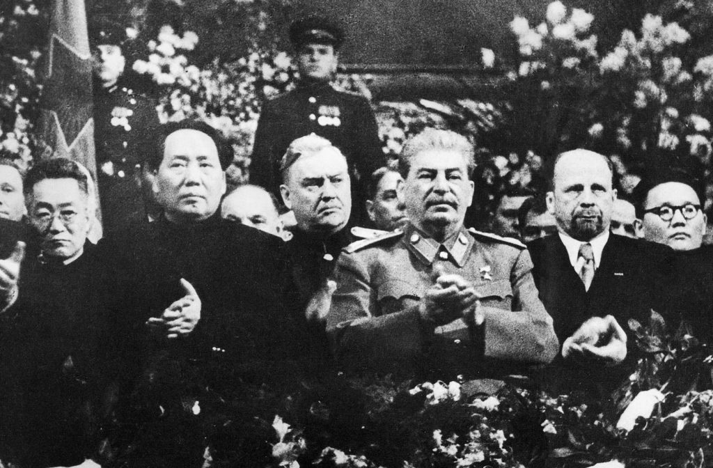 Historisches Foto von Stalin und Mao aus dem Jahr 1949