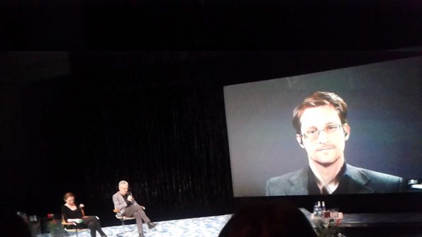 Edward Snowden at the conference